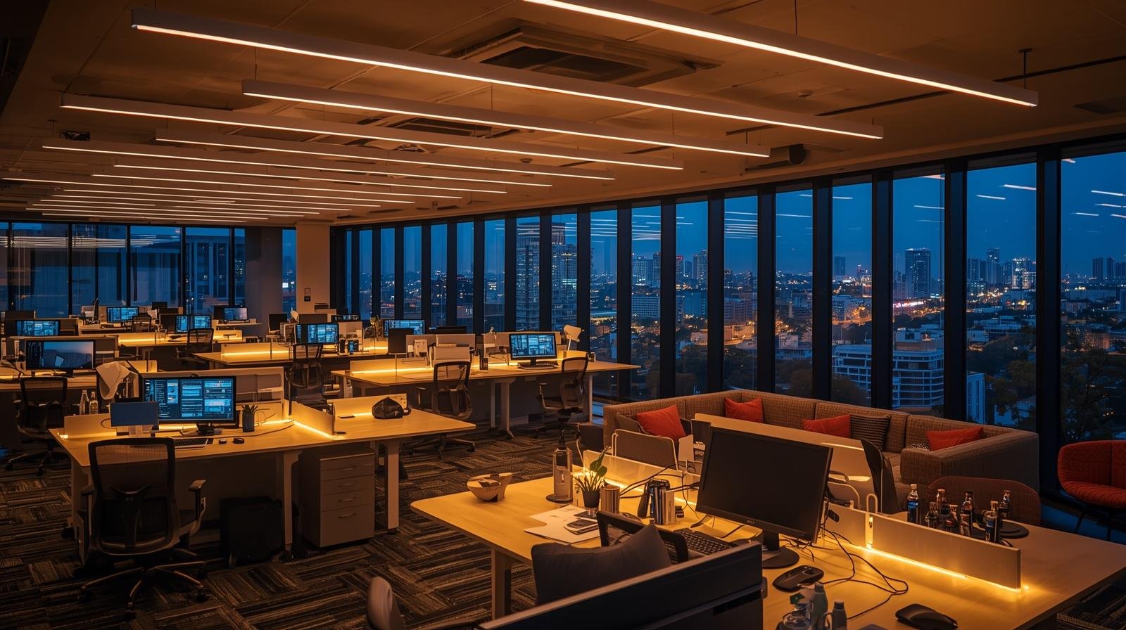Evening Office Ambiance