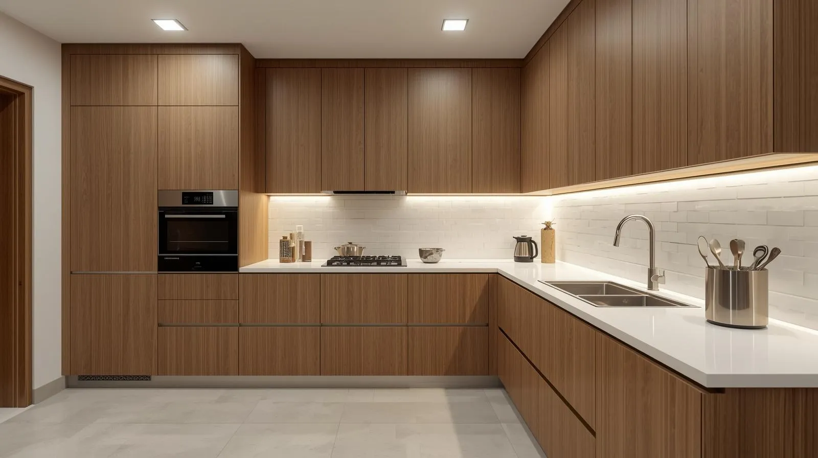 Kitchen with Refinished Cabinets