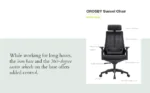 Crosby Neo High Back Office Chair Executive Chair in Dark Grey Color - Image 5