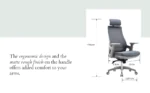 Crosby Neo High Back Office Chair Executive Chair in Dark Grey Color - Image 6