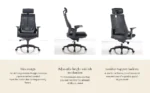 Crosby Neo High Back Office Chair Executive Chair in Dark Grey Color - Image 9