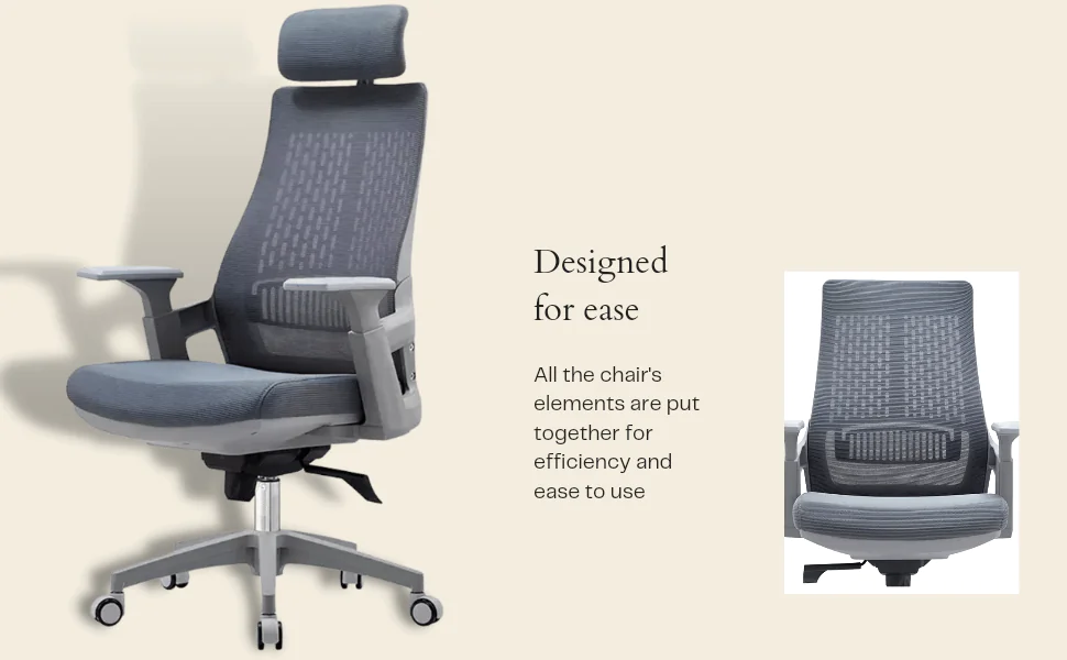 Crosby Neo High Back Office Chair Executive Chair in Dark Grey Color - Image 8