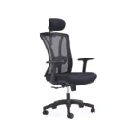 Stacy High Back Office Chair with Adjustable Arms Tilt Lock Mechanism Mesh Office Arm Chair in Black Color - Image 4