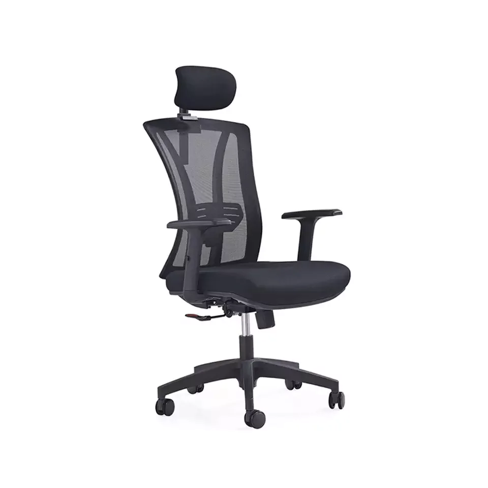 Stacy High Back Office Chair with Adjustable Arms Tilt Lock Mechanism Mesh Office Arm Chair in Black Color - Image 4