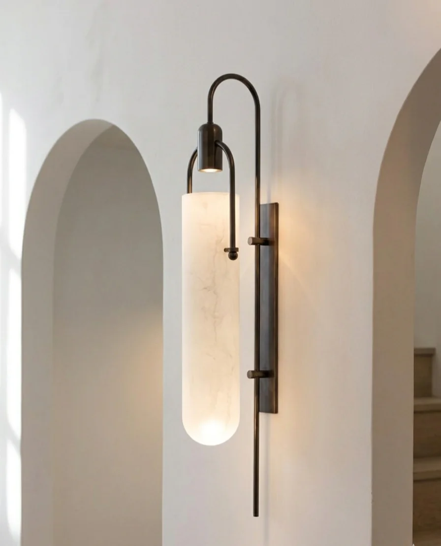 Modern Gold Metal Acrylic Pipe LED Wall Lamp Compatible with Living Room - Image 5