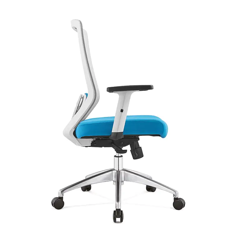 Joy Mid Back Office Chair Executive Chair in Blue & Grey Color - Image 4