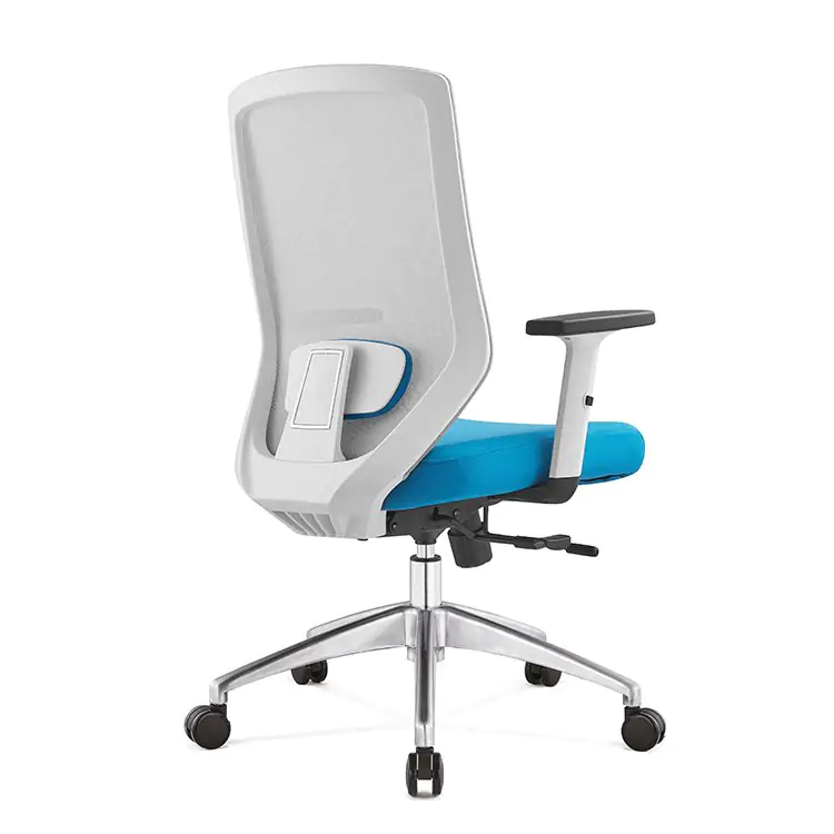 Joy Mid Back Office Chair Executive Chair in Blue & Grey Color - Image 3