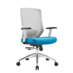 Joy Mid Back Office Chair Executive Chair in Blue & Grey Color