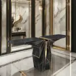 Diamond Console Table with Stainless Steel Legs