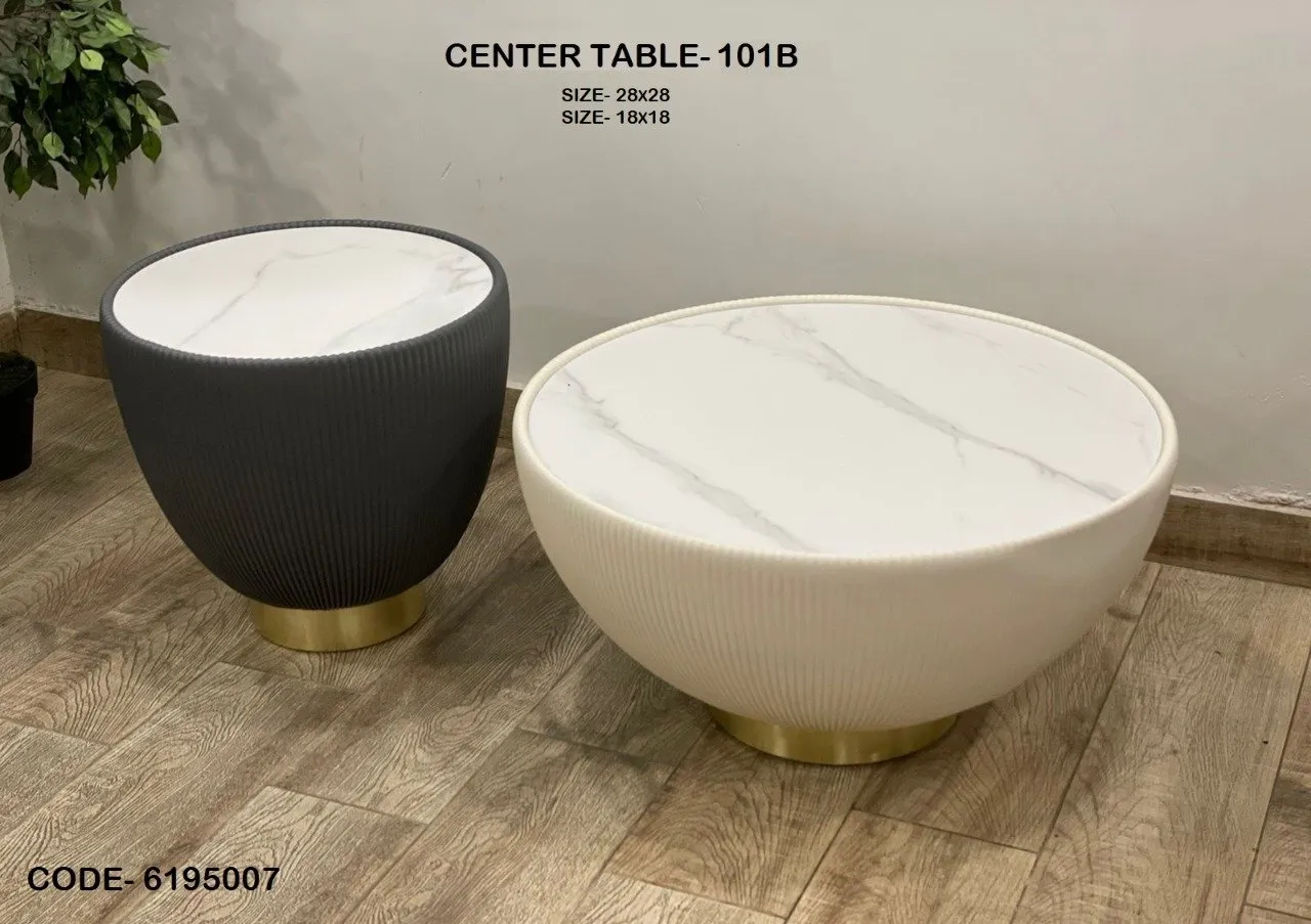 David Yurman Inspired Nesting Wooden Base with White Faux Marble Top Coffee Table - Image 3