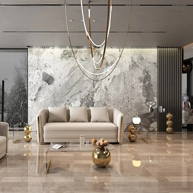 Genshin Gold Stainless Steel And Acrylic Top Coffee Table - Image 2