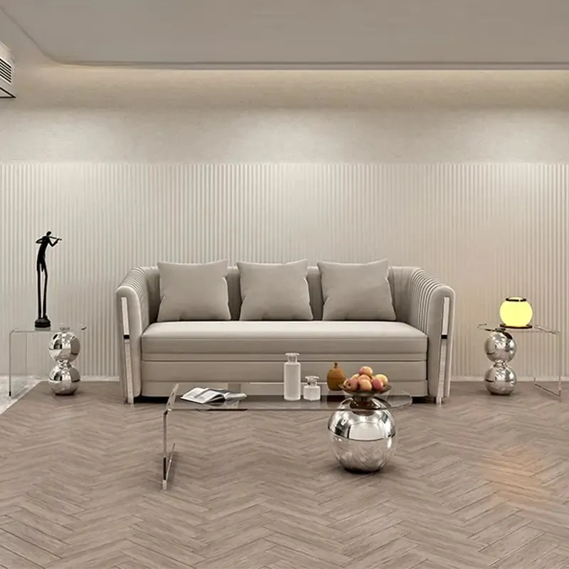 Genshin Gold Stainless Steel And Acrylic Top Coffee Table - Image 3