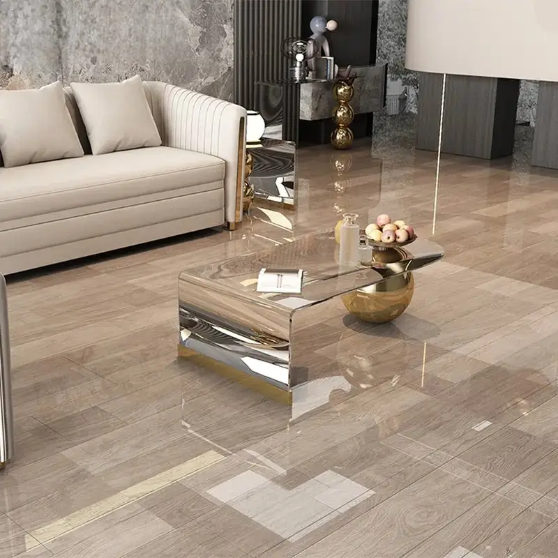 Genshin Gold Stainless Steel And Acrylic Top Coffee Table - Image 4