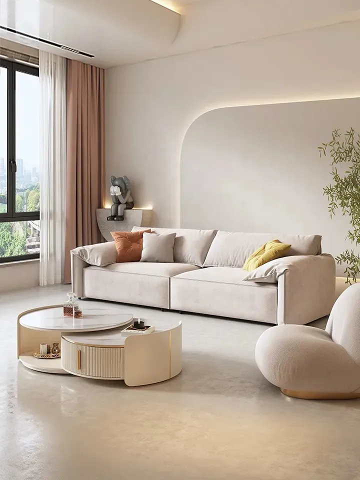 New Modern Marble Top Coffee Table Living room Furniture Luxury Design Marble top Stone Coffee Table with Drawer storage - Image 2