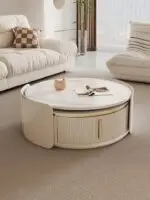 New Modern Marble Top Coffee Table Living room Furniture Luxury Design Marble top Stone Coffee Table with Drawer storage - Image 4