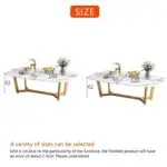Luxurious Elara Marble and Glass Coffee Table - Image 3