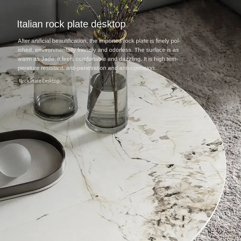 Luxe Elegance Gunmetal and Faux Marble Coffee Table - Image 3