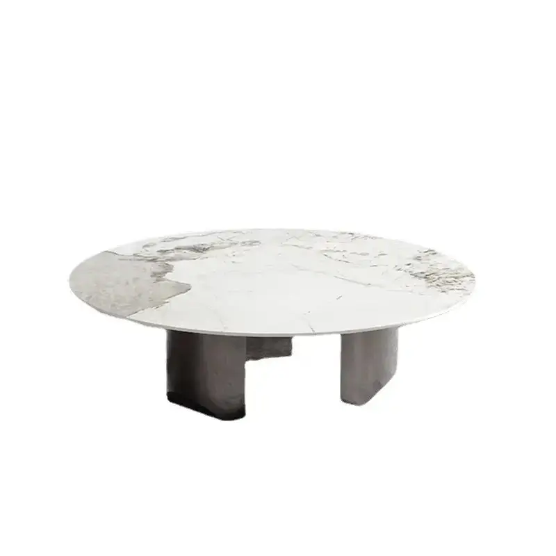 Luxe Elegance Gunmetal and Faux Marble Coffee Table - Image 5
