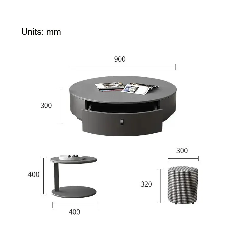 Luxurious Trio Coffee Table Set - "Cascadia Collection" - Image 2