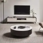 Modern TV Unit - Plank Unit Engineered Wood 2 Door Entertainment Unit and TV Stand (Wotan Oak and White) - Image 4