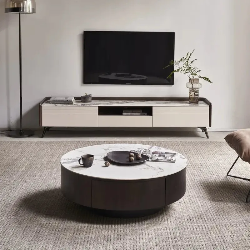 Modern TV Unit - Plank Unit Engineered Wood 2 Door Entertainment Unit and TV Stand (Wotan Oak and White) - Image 4