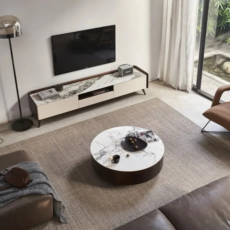 Modern TV Unit - Plank Unit Engineered Wood 2 Door Entertainment Unit and TV Stand (Wotan Oak and White) - Image 6