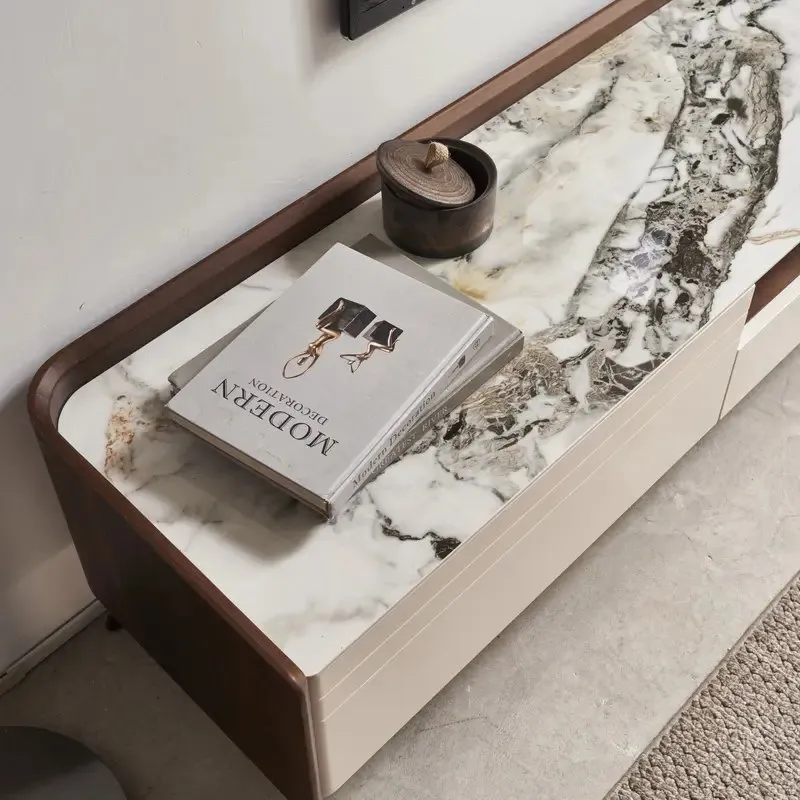 Modern TV Unit - Plank Unit Engineered Wood 2 Door Entertainment Unit and TV Stand (Wotan Oak and White) - Image 3