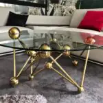 Star Stainless Steel Golden Leg Coffee table