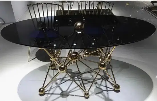Star Stainless Steel Golden Leg Coffee table - Image 3