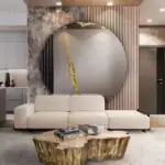 Tree Trunk Stainless Steel Coffee Table