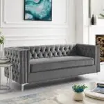 Chika Chesterfield Upholstered Velvet Sofa - Image 14