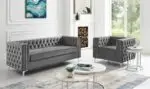 Chika Chesterfield Upholstered Velvet Sofa - Image 12