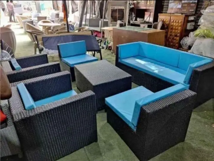 GARDENIA OUTDOOR PATIO SOFA SET 6 SEATER AND 1 CENTER TABLE (BROWN) - Image 7