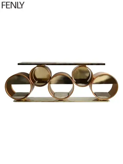 Amoeba Modern Elegance | The Ultimate Sideboard for Sophisticated Storage and Style | Round Stainless steel base - Image 4