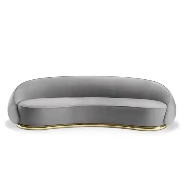 Walmont Luxurious Velvet Sofa: Elegant 5-Seater Living Room Set - Image 3