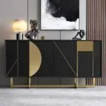 Meta Modern Elegance: The Ultimate Sideboard for Sophisticated Storage and Style | Stainless steel legs