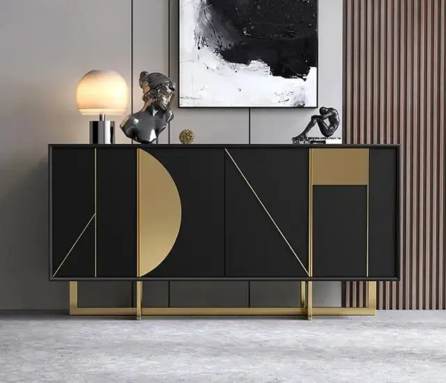 Meta Modern Elegance: The Ultimate Sideboard for Sophisticated Storage and Style | Stainless steel legs - Image 1