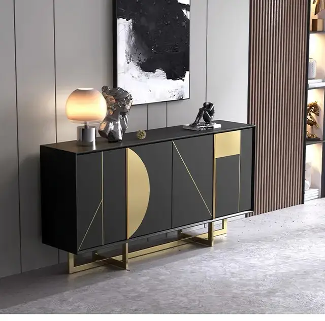 Meta Modern Elegance: The Ultimate Sideboard for Sophisticated Storage and Style | Stainless steel legs - Image 2