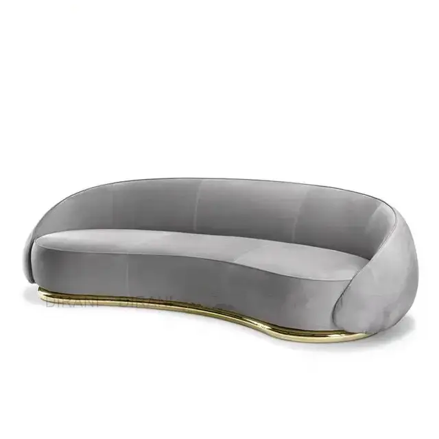 Walmont Luxurious Velvet Sofa: Elegant 5-Seater Living Room Set - Image 1