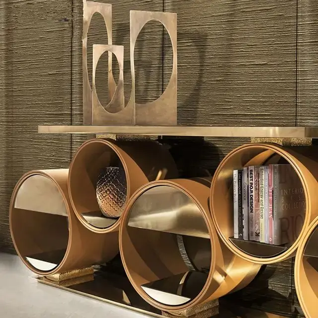 Amoeba Modern Elegance | The Ultimate Sideboard for Sophisticated Storage and Style | Round Stainless steel base - Image 6