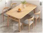 OX Horn Dining Table and Chair Set | Wooden Dining Chair | Cafe Designer Dining Set - 1+4Pc