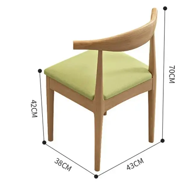 OX Horn Dining Table and Chair Set | Wooden Dining Chair | Cafe Designer Dining Set - 1+4Pc - Image 11