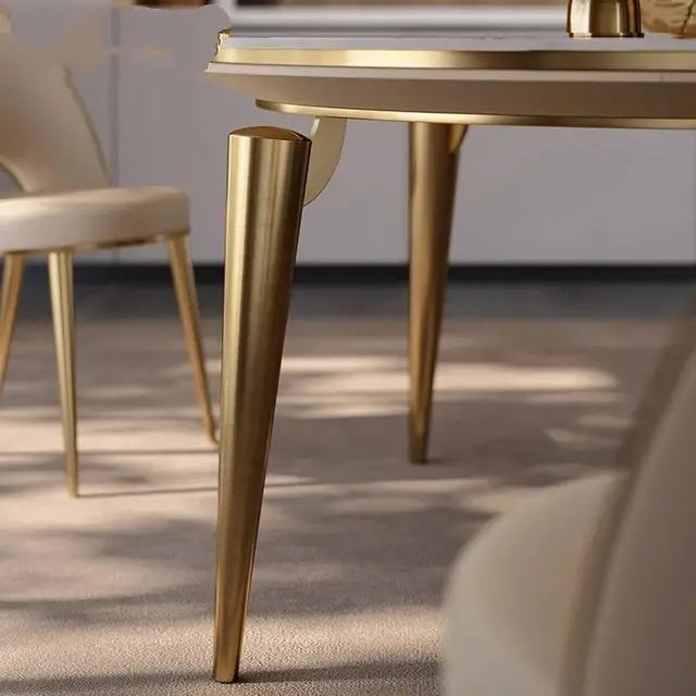 Rockwell Modern Sintered Stone Round Dining Table For Dining Room - Image 2