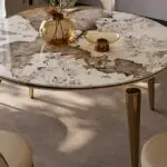 Rockwell Modern Sintered Stone Round Dining Table For Dining Room - Image 3