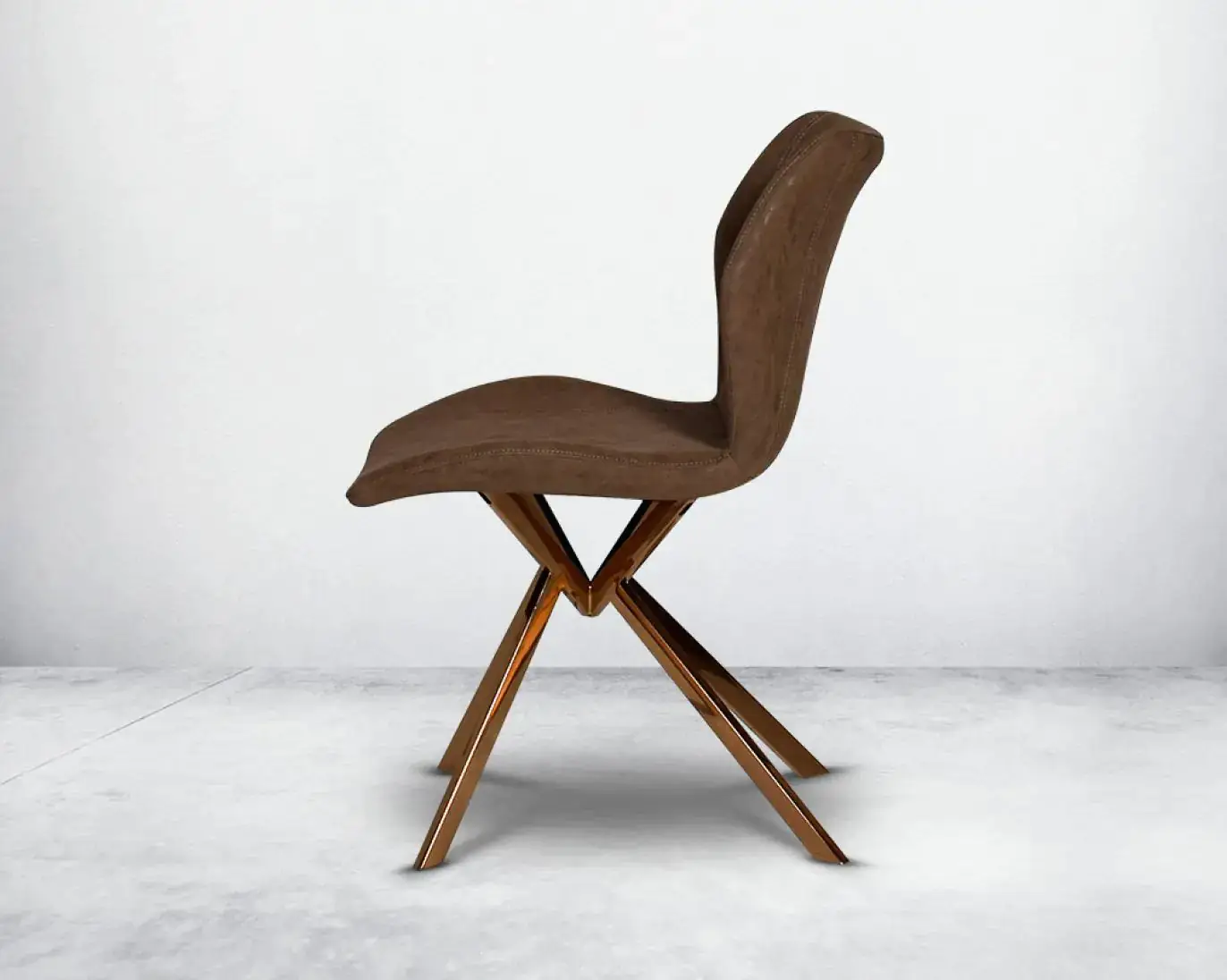 Tiffany Dining Table and 6 chairs Set Stainless Steel and Golden Leg + Natural Marble Top Table - Image 6