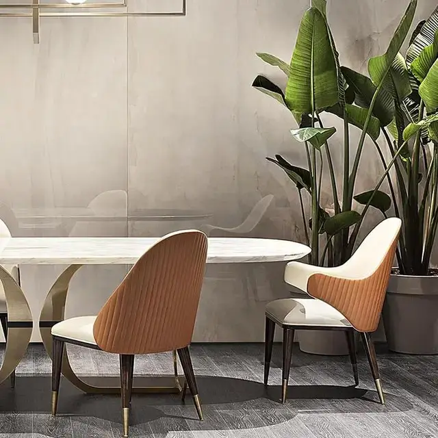 Luxurious Diana Dining Table and six Chairs Set - Image 6