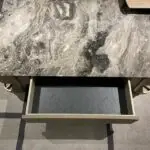 Cartier Luxe Modern Minimalist Coffee Table Set with Marble Top and Gold Finish - Image 4