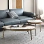 Nesting Italian Faux Marble with Stainless Steel frame Coffee Table - Image 6