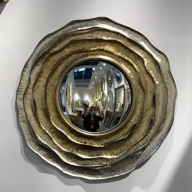 1000051778.jpg Windsor Luxurious Gold Circular Metal Frame Wall Mirror – A Modern Decor Masterpiece - Image 1