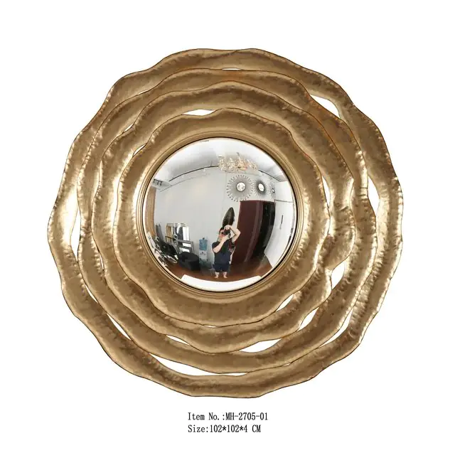 Windsor Luxurious Gold Circular Metal Frame Wall Mirror – A Modern Decor Masterpiece - Image 3